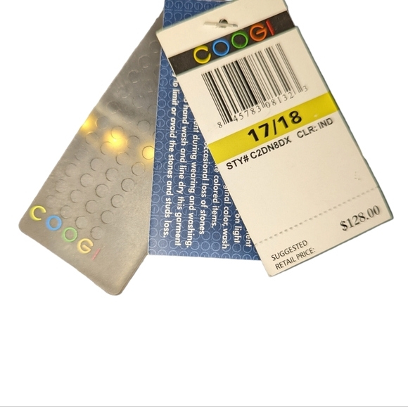 Coogi Jeans Y2K Jeans .. Embroidery Gold Studded Pocket Bootcut..Size 17/18 - Picture 10 of 11